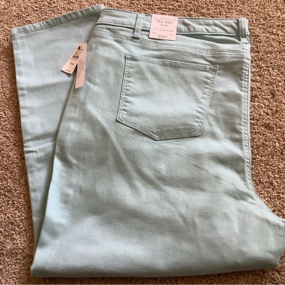 Talbots Women's Light Aqua Blue Ankle Jeans NWT - Picture 1 of 7